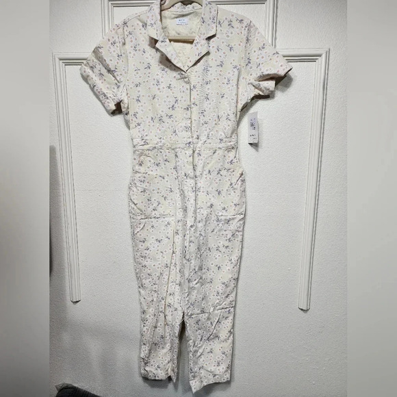 RVCA Nightshift Womens Floral Jumpsuit L NWT Utility Fall Outdoors - Picture 4 of 12